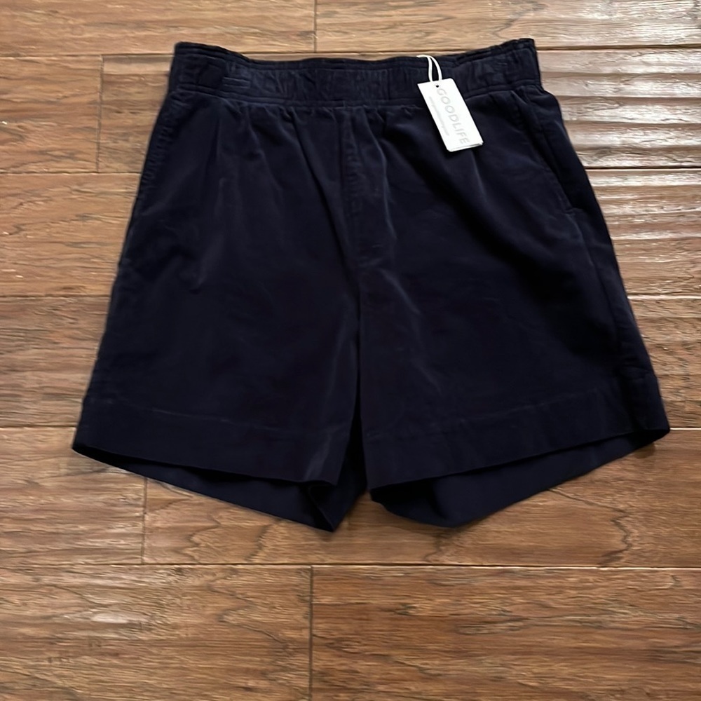 Goodlife Womens Navy Blue Corduroy Shorts